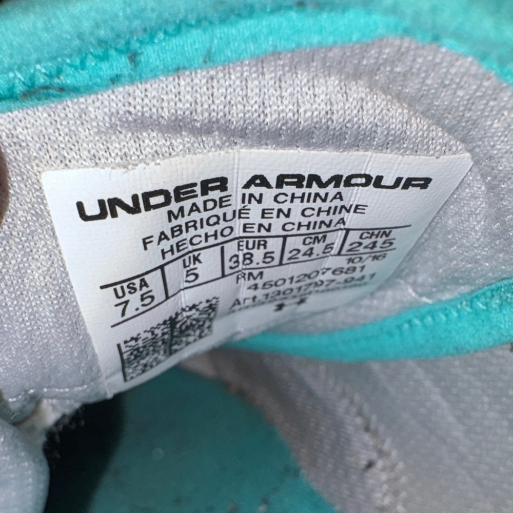 Under Armour Women's Speedform Gray and Lime Athletic Shoes - Picture 6 of 8